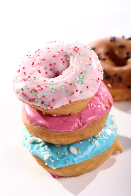 Bunte und leckere Donuts