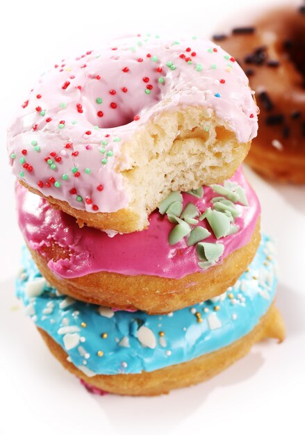 Bunte und leckere Donuts