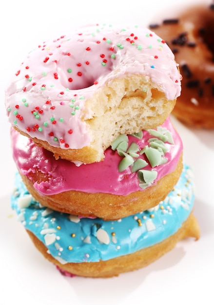 Bunte und leckere Donuts