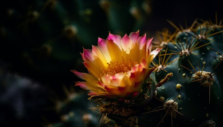 Kostenlose Foto bunte wildblumen blühen in der unbebauten landschaft, die von ki generiert wird