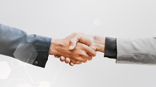 Business Handshake-Technologie Unternehmensgeschäftskonzept