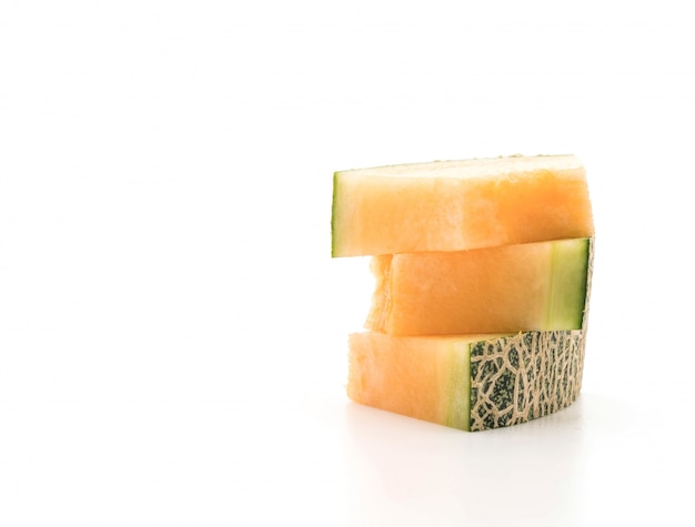 Cantaloupe Melone auf weiß