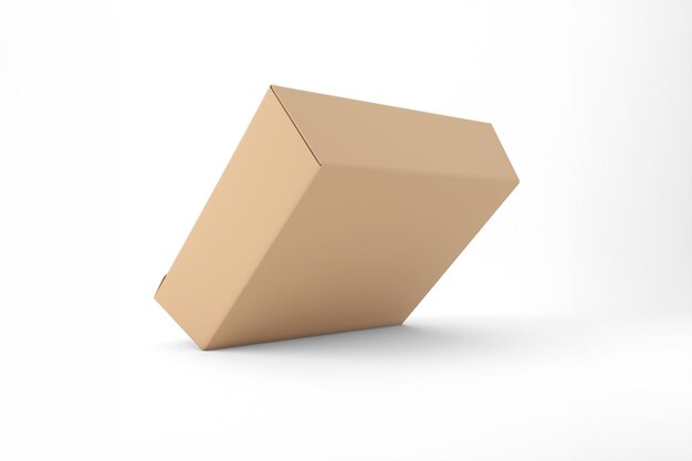 Cardboard Box Isolated on White Background