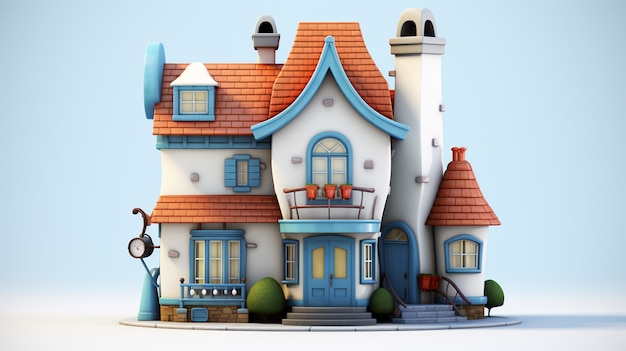 Cartoon-Modell für Wohnhäuser und Grundstücke