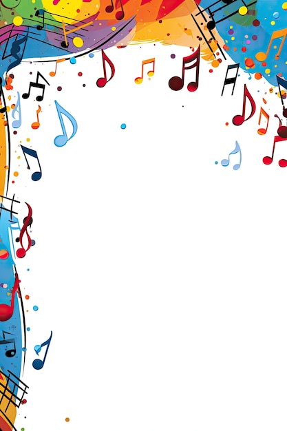 Cartoon-Stil musikalische Noten Hintergrund