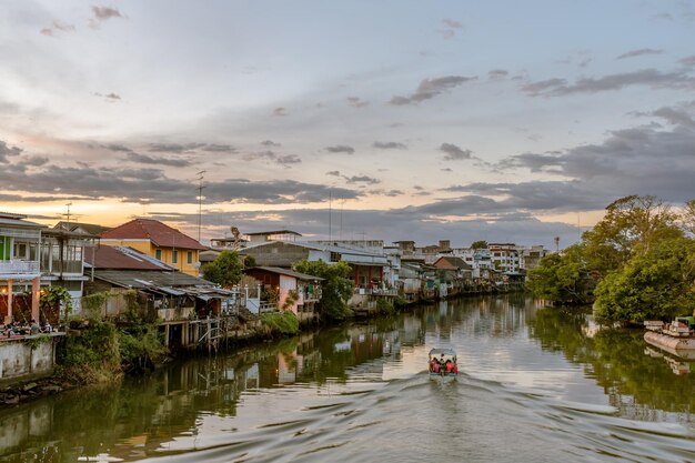 Chanthaburi Thailand 30. Dezember 2017 Altstadt am Wasser berühmtes historisches Touristenziel
