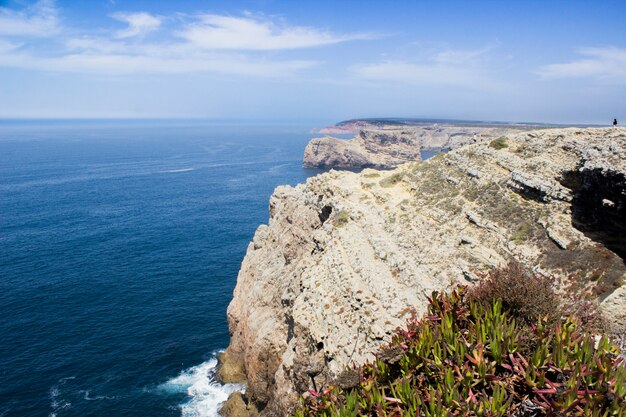 Cliffs mit Vegetation an einem sonnigen Tag