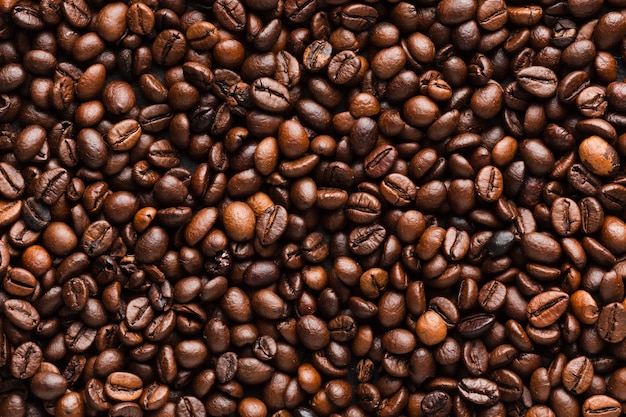 Kostenloses Foto close-up anordnung für kaffeebohnen