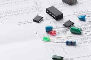 Kostenloses Foto close-up elektronische komponenten