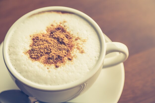 Close-up heißen Kaffee mit Schokolade