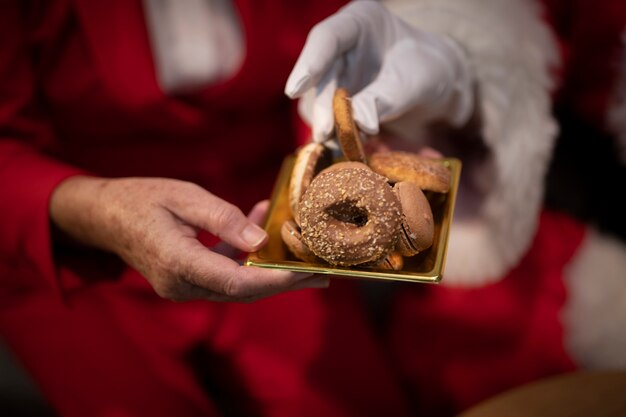 Close-up leckere Weihnachtsplätzchen