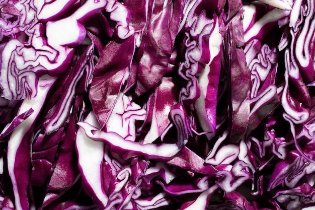 Close-up-Textur von Rotkohl