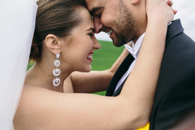 Close-up von Ehepaar lachend