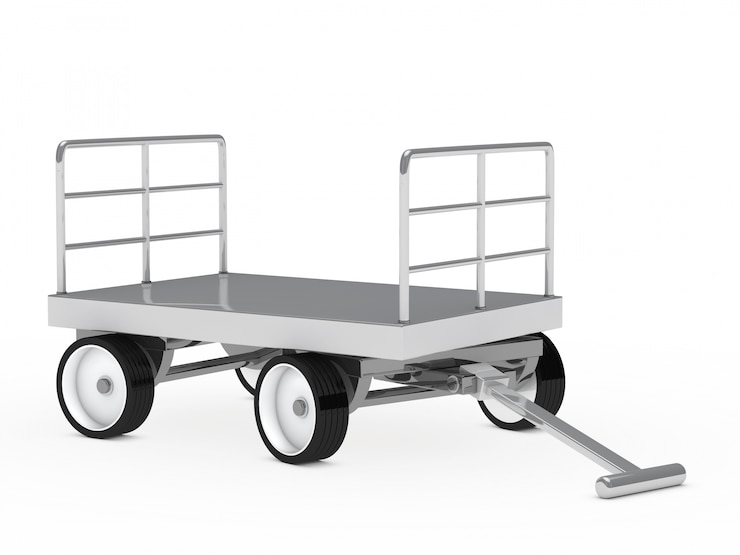 Kostenlose Foto close-up von metall-trolley