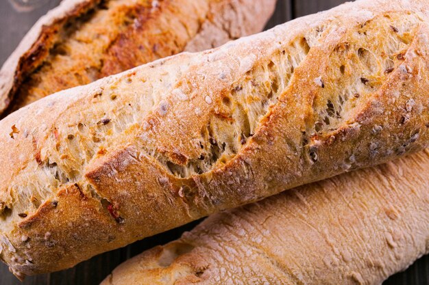 Close-up von Vollkornbrot