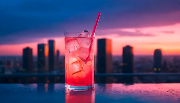 Kostenloses Foto cocktail-erfrischung im neo-futuristischen stil