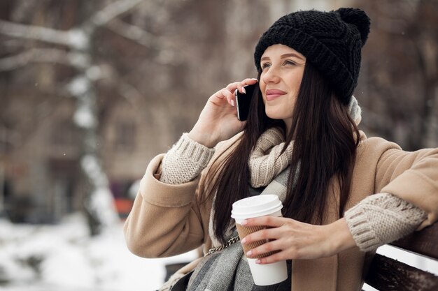 Coffe schöne Hintergrund junge glücklich