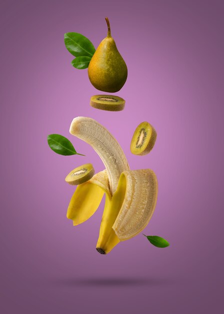 Collage aus 3D-Obsttexturen