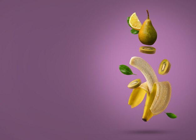 Collage aus 3D-Obsttexturen