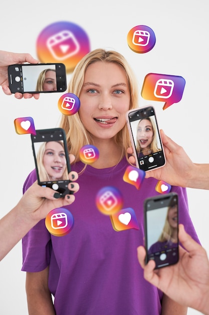 Collage von Menschen, die Rollen verwenden