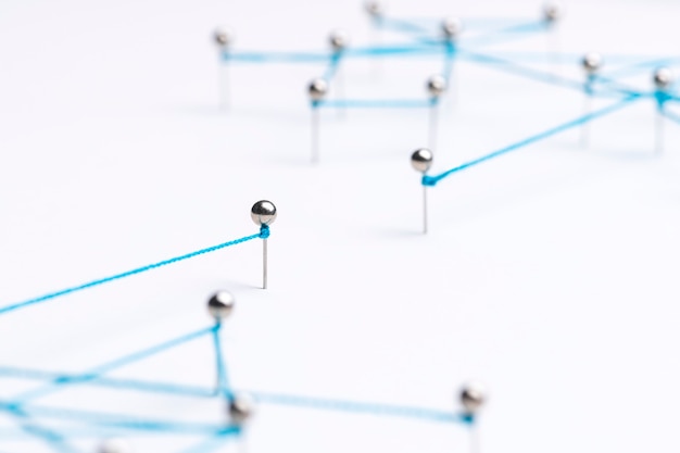 Connecting dots hintergrund-, netzwerk- und kommunikationsdesign