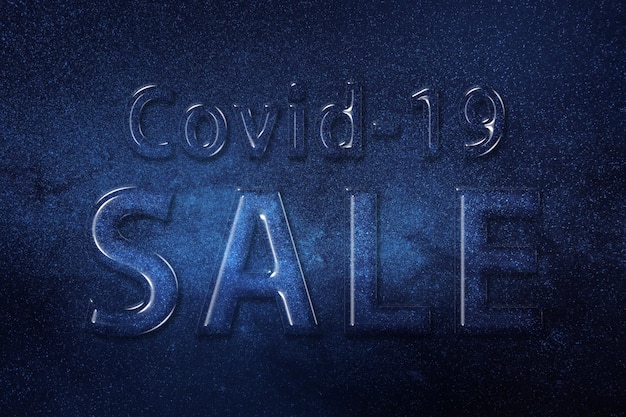 Covid 19 Verkaufsbanner, Covid-Saisonverkauf, Weltraumhintergrund