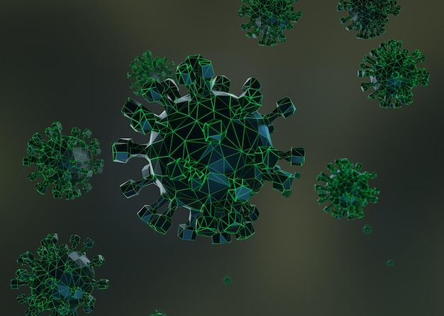Covid-Virus 3D-Modellierung