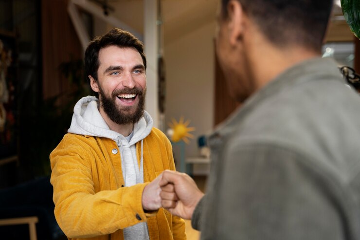 Kostenlose Foto coworking menschen, die zusammenarbeiten