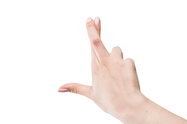 Crop Hand Kreuzung Finger