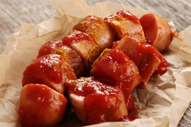 Currywurst mit Sauce