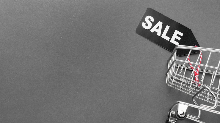 Kostenlose Foto cyber montag verkauf einkaufswagen kopie platz