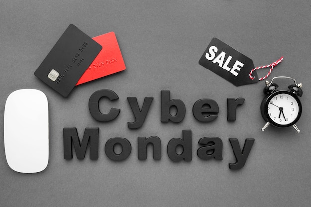 Cyber-Montag-Verkauf mit technischem Zubehör