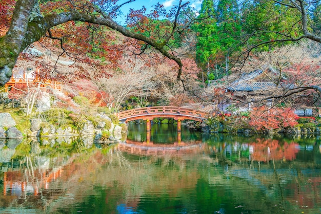 Kostenloses Foto daigo-ji tempel im herbst, kyoto, japan