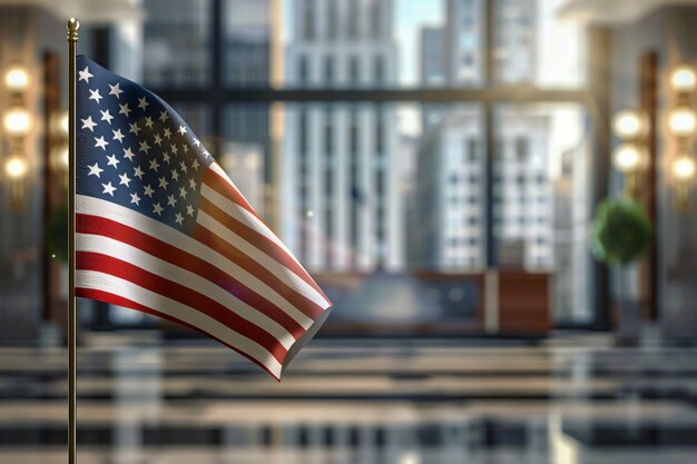 Darstellung der amerikanischen Flagge für uns National Loyalty Day Feier