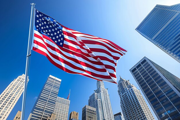 Darstellung der amerikanischen Flagge für uns National Loyalty Day Feier