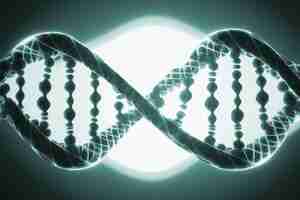 Kostenloses Foto darstellung der menschlichen dna-kette