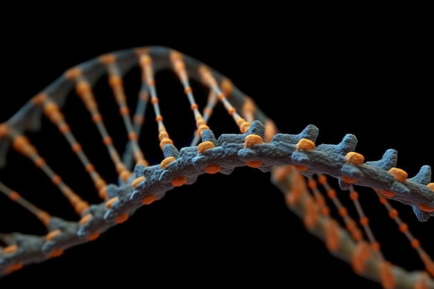 Kostenloses Foto darstellung der menschlichen dna-kette