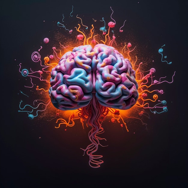 Darstellung des menschlichen Gehirns oder Intellekts