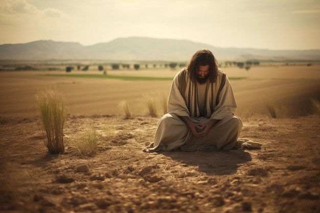 Kostenloses Foto darstellung jesu aus der christlichen religion