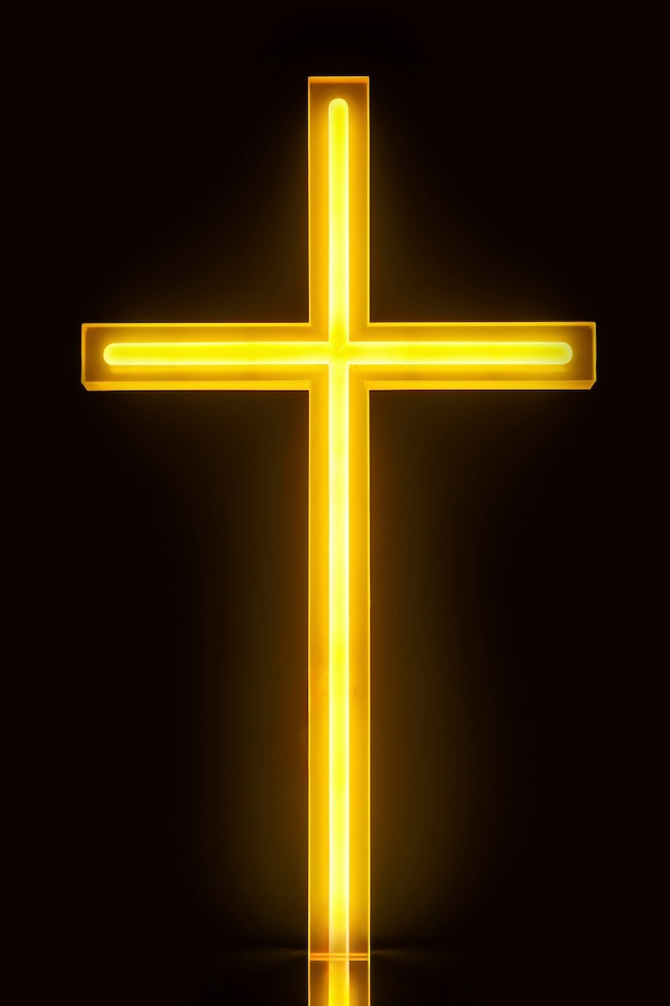 Kostenlose Foto das helle licht des jesu-kreuzs