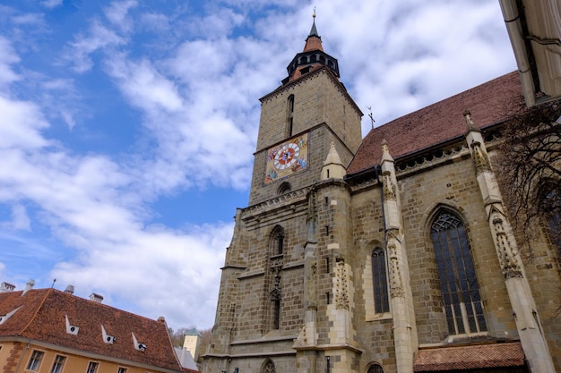 Das lokale rumänische Wahrzeichen Die Schwarze Kirche