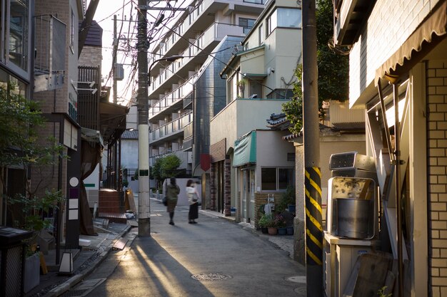 Das Stadtbild von Tokio tagsüber