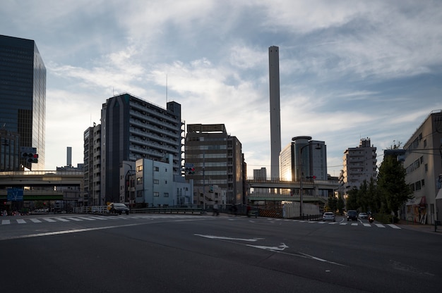Das Stadtbild von Tokio tagsüber