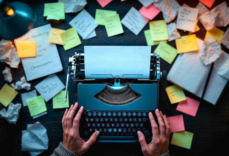 Kostenlose Foto das szenenkonzept der schriftsteller