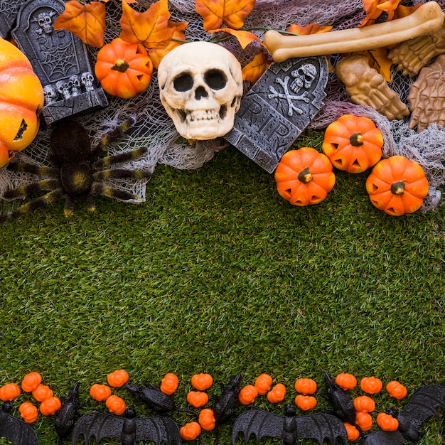 Dekorative Halloween Gras Hintergrund