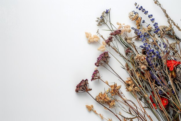 Dekorative traumhafte Anordnung mit getrockneten Blumen