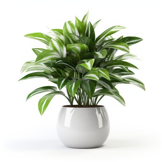 Dekorative Zimmerpflanze, isoliert auf weißem Hintergrund