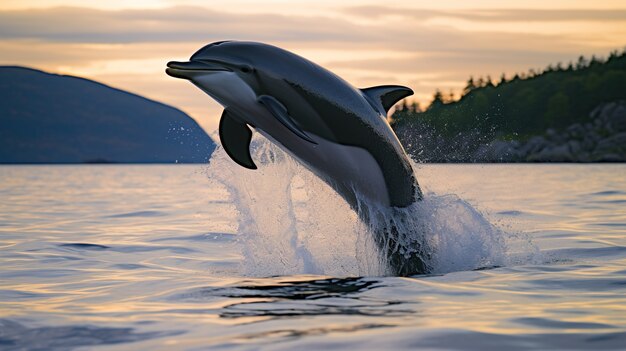 Delphin springt aus dem Wasser