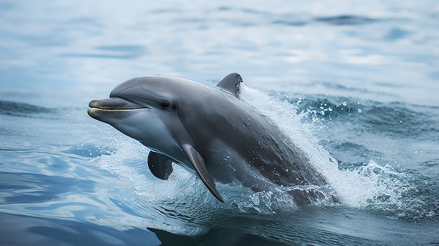 Kostenloses Foto delphin springt aus dem wasser