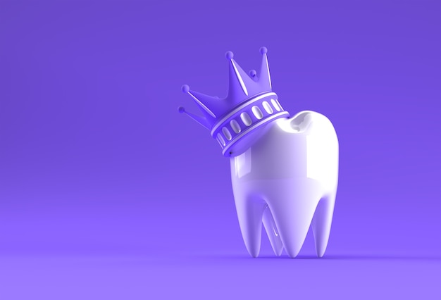 Dental king-modell des prämolarenzahns 3d-rendering.